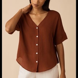 Vetta Girlfriend Shirt in Rust